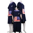 thumbnail image 6 of Elegantoss Blue Cotton Surf Beach Hooded Poncho with USA Flag Design Hood and Pocket, Changing Bath Robe Towel with Pocket (Adult XL), 6 of 6