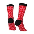 thumbnail image 3 of Goofa Red Love Heart Printed Men's Crew Socks, Soft Durable Breathable Moisture-Wicking with Odor Control Cotton socks, 3 of 9
