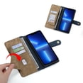 thumbnail image 6 of Wallet Case for iPhone 14 Plus, PU Leather Color Blocking Card Slots Cash Holder Zipper Flip Folio Purse Cover with Stand Magnetic Clasp Wrist Strap Shockproof Phone Case for iPhone 14 Plus,Blue, 6 of 15