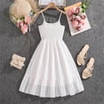 thumbnail image 4 of MEZZALL Dresses Kids Elegant Girls Summer Dress Fashionable Sleeveless Tank Waist Maxi Dress For Teenage Youth Casual Party Wear Breathable Child Crew Neck Solid Color Sundress, 4 of 9