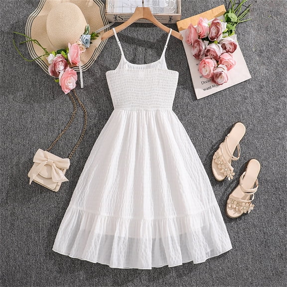 Fashionable Summer Maxi Dress for Girls Elegant Sleeveless Tank Waist Casual Party Wear Youth Teenage Girls Summer Dress Cassual Formal Dresses Cute Sun Dresses