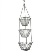Fox Run Three Tier Hanging Wire Baskets Chrome