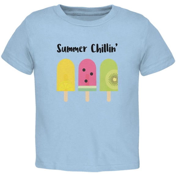 Summer Sun Ice Pop Summer Chillin Toddler T Shirt Light Blue Toddler Size 5/6