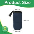 thumbnail image 2 of Uxcell Neoprene Water Bottle Sleeves, Water Bottle Carrier Textured Insulators with Strap for Hiking Cycling Navy 2 Inch, 2 of 7