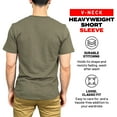 thumbnail image 3 of Access Men's Heavyweight Short Sleeve Cotton V-Neck T-Shirt (Pack of 3) (Olive, Medium) AT37, 3 of 8