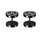 thumbnail image 2 of Pendientes de botón Yuyangstore góticos Redondos negros piercing joyería Aretes, 2 of 8