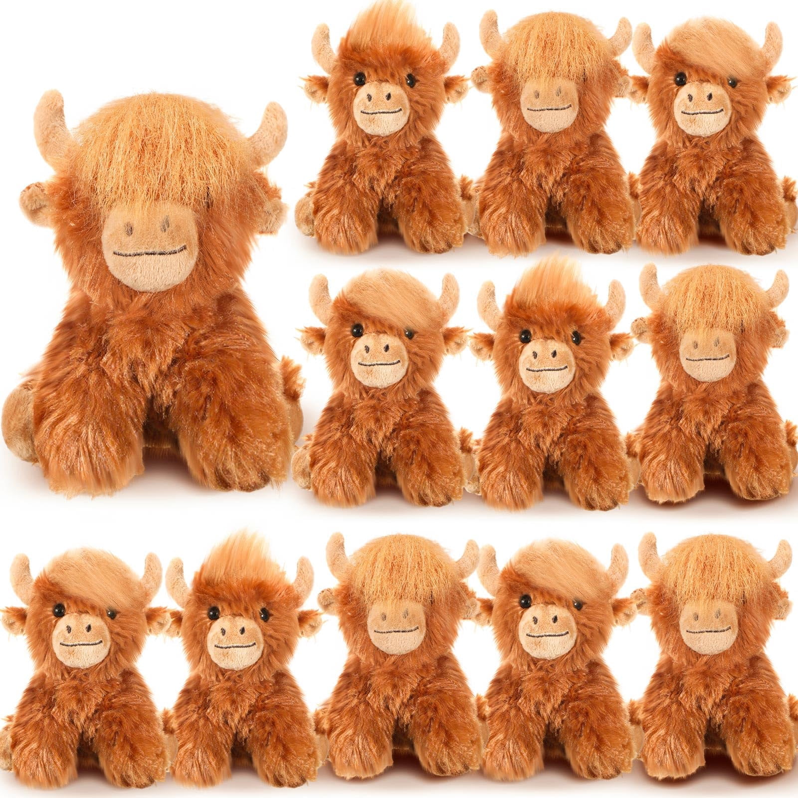 Peluche Vache Highland, 35 cm, Grand Animal en Peluche Doux, Décoratif pour Chambre, Salon, Cadeau pour Enfants et Adultes, Câlin