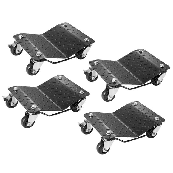 VEVOR Roue Dolly, 6000 Lbs / 2722 kg Voiture Mobile Dolly, Roue Voiture Dolly Jeu de 4 Pièces, Pneu de Voiture Lourd Chariot Dolly Voitures Mobiles, Camions, Remorques, Motos et Bateaux