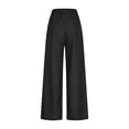 thumbnail image 3 of WOYY Girls Wide Leg Pants Elastic Waist Drawstring Straight Denim Pants, Sizes 4-5T, 3 of 4