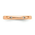 thumbnail image 3 of 14K Rose Gold Ring Band Eternity Diamond Round 1 10CT Polished Bezel Set , Size 8, 3 of 5