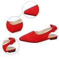 thumbnail image 6 of Xiaoxatg Women's Casual Shoes Pointed Toe Ballet for Comfortable Work and Everyday Wear Stylish On Design 9.5 Red, 6 of 9