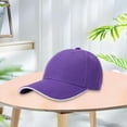 thumbnail image 3 of Outfmvch Baseball Cap trucker hat Sports Caps Sandwich Hairy Green Baseball Cap Light Plate Sandwich Cap Tourism Building Group Cap Work Cap summer hat women hats Purple A, 3 of 3