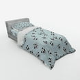 thumbnail image 3 of Ambesonne Cartoon Bedding Set 4 Pcs, Funny Panda, Queen, Black Blue, 3 of 3