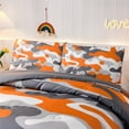 thumbnail image 3 of NTBED Camouflage Bedding Set Colorful Pattern Queen Comforter Set for Kids Teens Adults Orange, 3 of 6