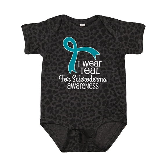 Inktastic Scleroderma Teal Ribbon Awareness Boys or Girls Baby Bodysuit