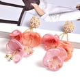 thumbnail image 2 of Flower Petal, Pearls, and Crystal Drop Earrings, 2 of 7