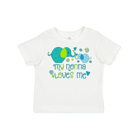 

Inktastic My Nonna Loves Me- Cute Elephants Gift Toddler Boy or Toddler Girl T-Shirt