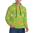 thumbnail image 2 of Wukai Funny Chicken Print Men Hoodies Fleece Sweatshirts Long Sleeve Sweaters Pullover Fall Outfits Winter Clothes-Medium, 2 of 7