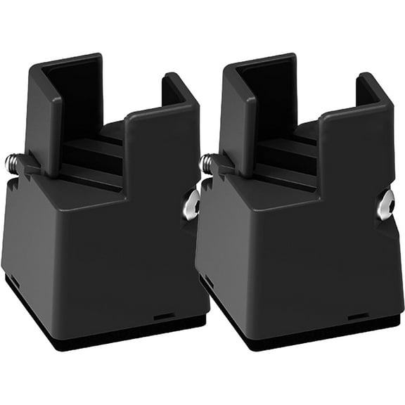 MUSEYA 2PCS Adjustable Furniture Risers Black Steel For Home Use And Office Use