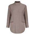 thumbnail image 5 of Comdrip Tunic Sweaters for Women, Womens Loose Fit Large Size Autumn and Winter Sweater Dressy Crewneck Pullover Sweaters Long Sweaters for Women Brown 3XL, 5 of 9