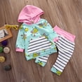 thumbnail image 5 of Newborn Baby Girl Clothes Set Autumn Long Sleeve Hooded Tops Pants Outfits 2PCS, 5 of 10