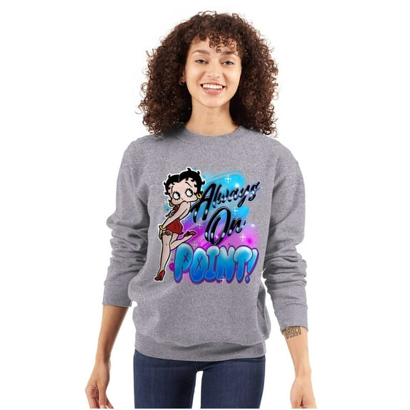 Betty Boop Air Brushed On Point Women Plus Size Sweatshirt Brisco Brands 4X