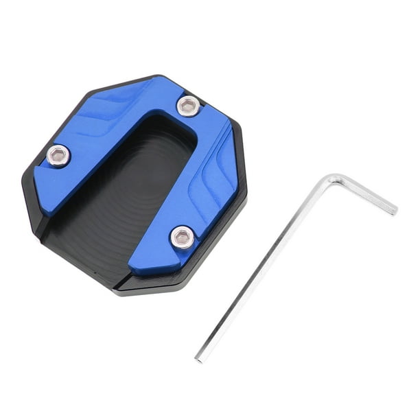 Almohadilla de placa de soporte lateral para motocicleta, soporte de placa de soporte de alta resistencia, accesorio azul Jadeshay A