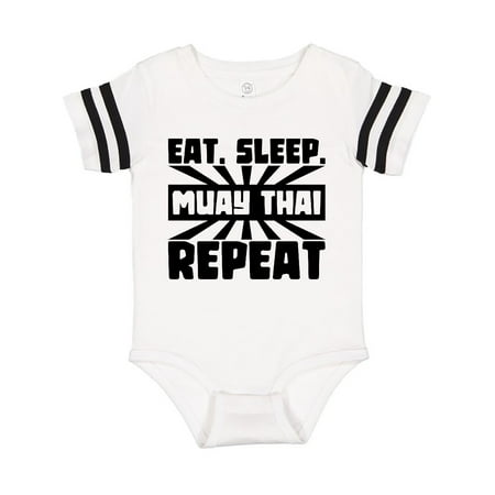 

Inktastic Eat Sleep Muay Thai Repeat Gift Baby Boy or Baby Girl Bodysuit