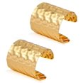 thumbnail image 1 of Juego de 3 pulseras de oro gruesas para mujer, diseño minimalista irregular, pulsera abierto y ancho para brazo, joyería punk, 1 of 3