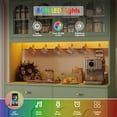 thumbnail image 5 of Homfa 71" Kitchen Pantry with LED Lights and Charging Station, Freestanding Kitchen Cupboard with Storage and Microwave Stand, Floor Cabinet for Dining Living Room, Green, 5 of 7