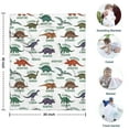thumbnail image 4 of White Cartoon Dinosaurs Names Pattern Blanket,Comfortable Soft Flannel Throw Blanket,All Season,Warm Lightweight Blankets for Sofa Bed Couch Living Room Chair,30"x40", 4 of 4