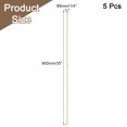 thumbnail image 2 of Uxcell Brass Rods Brass Solid Round Rods for Handle Pin DIY Craft Material 1/4 Inch x 35 Inch 5, 2 of 7