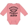 thumbnail image 3 of Inktastic Handpicked for Earth by My Mawmaw in Heaven with Angel Wings Boys or Girls Long Sleeve Baby Bodysuit, 3 of 5