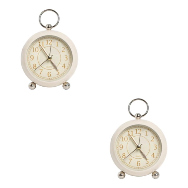 Reloj despertador Sidaley duradero y resistente cronometraje fiable diseño minimalista blanco lechoso 2piezas