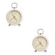 thumbnail image 1 of Reloj despertador retro Methold minimalista blanco lechoso, 1 of 6