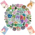thumbnail image 1 of 50 PCS Stickers for Adults, Stickers for Water Bottles, Waterproof Stickers, Vinyl Stickers, Succulent Stickers, Used for Phone, Computer, Gifts, Including 4 PCS Mini Notebook, 1 of 6