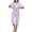 Light Purple, variant on EA'S SECRET 100% Cotton Pajamas for Women Set Short SleeveSleepwear Button Down Loungewear Capri Summer Pajama Pants with Pockets(Light Blue,L)