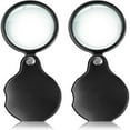 thumbnail image 1 of Pocket Magnifying Glass 2 PCS Folding Magnifier Loupe with Protective Case for Reading  Inspection, 1 of 9