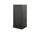 thumbnail image 3 of 100% Solid Wood Short Bathroom Cabinet with Solid Door - 16.5" W x 36" H - Black Wooden Cabinet, 3 of 5