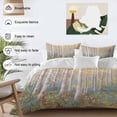 thumbnail image 3 of 3 Piece Yellow Blue Oil Painting Duvet Cover Set Twin Size, Microfiber Comforter/Quilt Cover with Corner Ties and 2 Pillowcases, Contemporary Abstract Art All Season Soft Bedding with Zipper Closure, 3 of 8