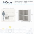 thumbnail image 4 of Furniture of America Brooks Stackable 4-Cube Wood Light Blue Kids Bookcase, 4 of 13
