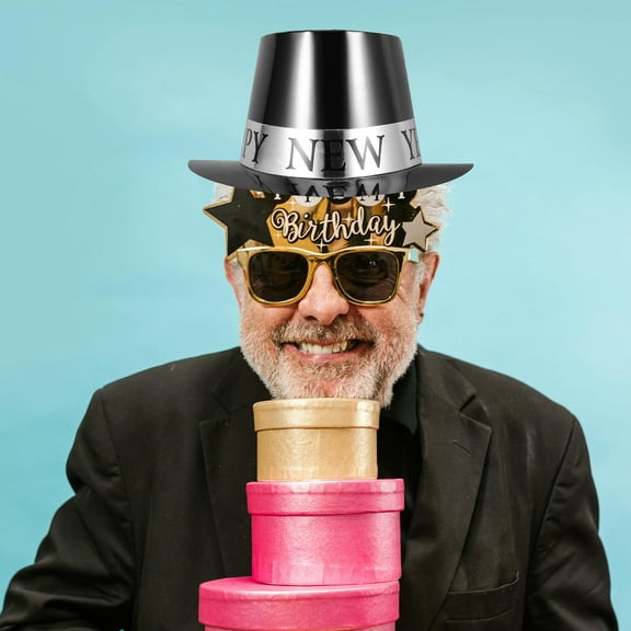 LULULION 6Pcs Comfortable Paper Hats for New Year Eve Party in Silver