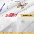 thumbnail image 4 of Spring Farmhouse No Hooks Shower Curtain with Snap-in Liner Floral Nature Colorful Wildflower Butterfly Shower Curtains for Bathroom, Waterproof, Easy Install, Washable 72"x84", 4 of 9
