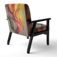 thumbnail image 5 of Designart "Vintage Colourful Pastel Leaves On Gray III" Upholstered Abstract Painting Accent Chair and Modern & Contemporary Arm Chair - Multiple Color & Pattern, 5 of 7