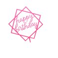 thumbnail image 1 of Square Happy Birthday Cake Topper Acrylic Insert Cake Cake CardDIY Card DIY Glitter Cupcake Smash Candle Stick, 1 of 1