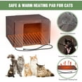 thumbnail image 5 of MEDEHOO Heated Outdoor Cat House with Heating Pad, Weatherproof Cat Shelter, Feral Cat House with Insulated Liner for Keep Warm in Winter, 5 of 7