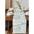 thumbnail image 2 of Hokiten Table Runners 60 Inches Long Dress Scarves, Turquoise Leaves Tree Farmhouse Kitchen/Dining Table Runner, Small Coffee Tablerunners, Vintage Forest Branches 13x60 Inch, 2 of 7