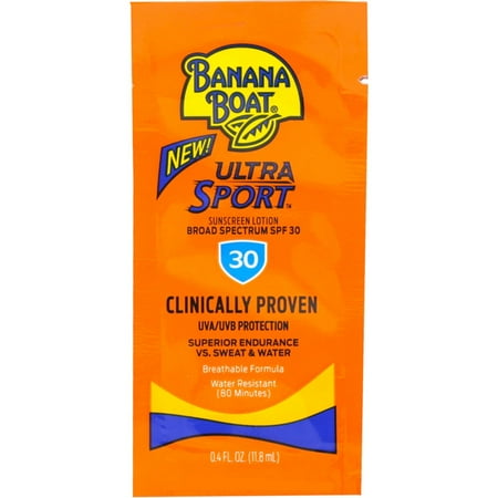 Banana Boat Sport Sunscreen, SPF 30 Protection Lotion, Travel Packets 200 Packs