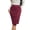 Wine, variant on Suede Skirts for Women High Waist Wrap Midi Skirt Office Casual Twist Knot Skirts, S