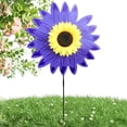 thumbnail image 3 of Molino Viento Giratorio Girasol Colorida Jardín Al Aire Libre (girasol Morado), 3 of 9